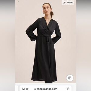 Mango NWT Black Dress Bloggers Fav